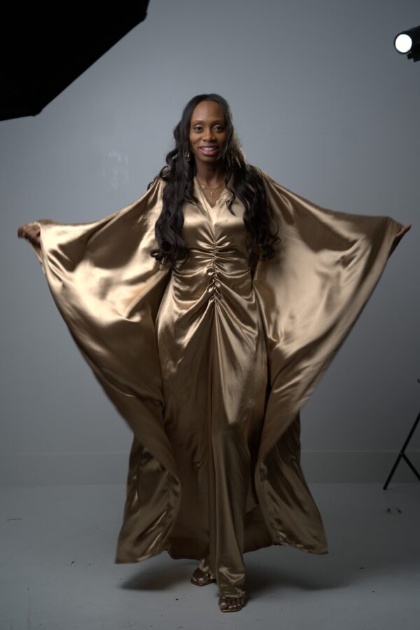 Zarea Satin Bubu Dress | Radiance and grace in every movement