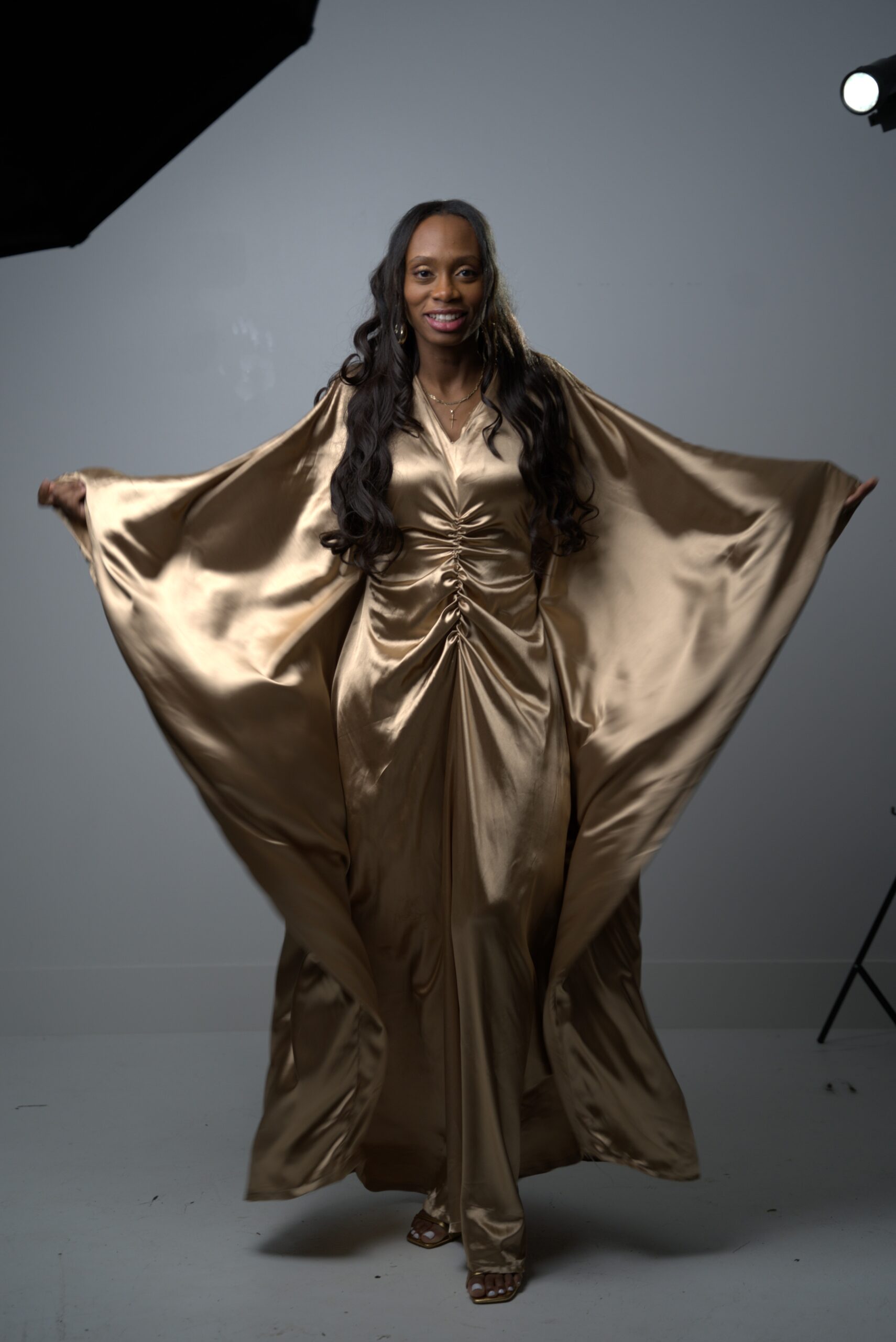 Zarea Satin Bubu Dress | Radiance and grace in every movement - Image 1