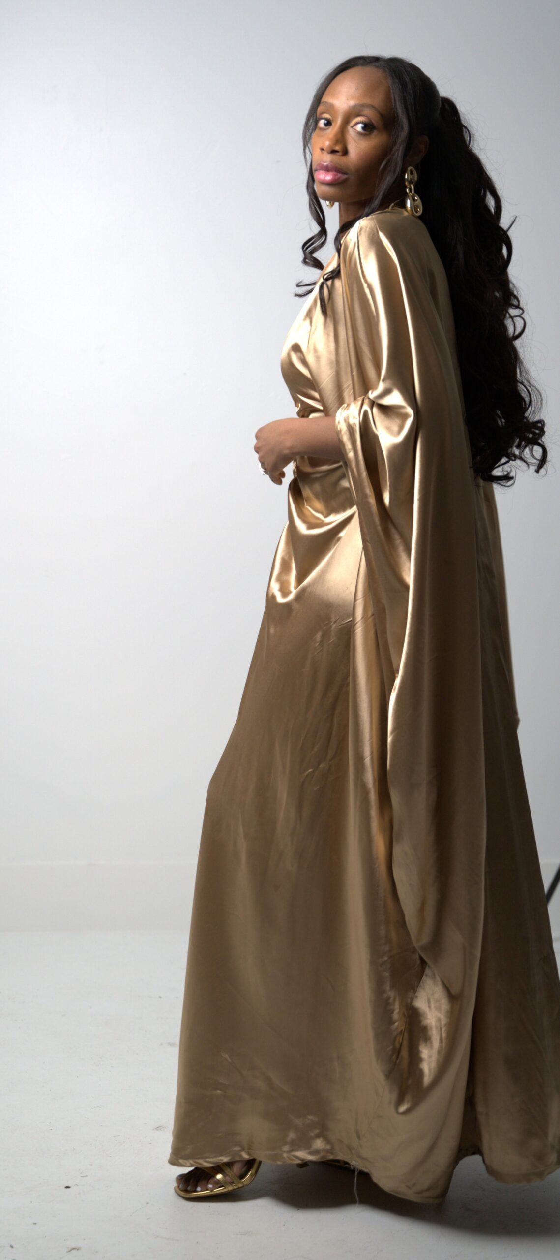 Zarea Satin Bubu Dress | Radiance and grace in every movement - Image 2